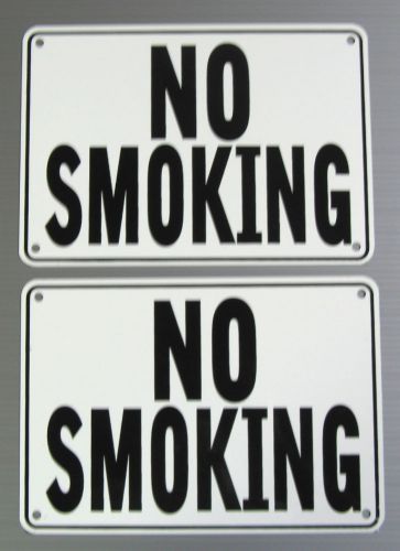 &#034;NO SMOKING&#034; WARNING SIGN, 2 SIGN SET, METAL