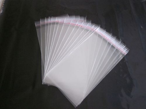 100 PC 8cmx15cm 3.15&#034;X5.9&#034; Poly Self Adhesive bags Plastic Clear Pack jewelry
