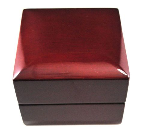 Fancy ring box mahogany wood ,wedding &amp; engagement jewelry wood ring box. b3 for sale