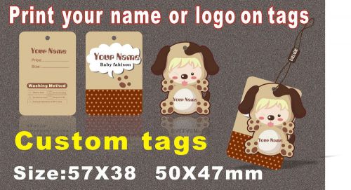 custom love dogs tags.Special shape baby clothes tags ,500set/lot