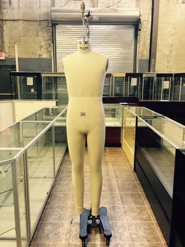 Used professional male full size 36 working dress form mannequin w/legs #f36x for sale