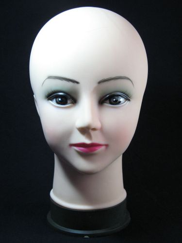Women&#039;s Mannequin Head Hat Display Wig Torso PVC Eyelash Ears Stand Mold 1010-1