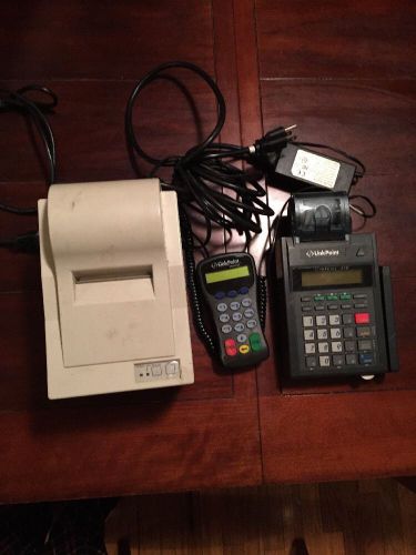 Link point credit card machine terminal w/ pin pad additional star sp200 printer for sale