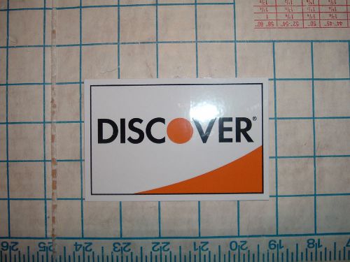 DISCOVER CREDIT CARD LOGO DECAL STICKER 2-sided NEW 3.25&#034; x 4.75&#034; debit emv nwot