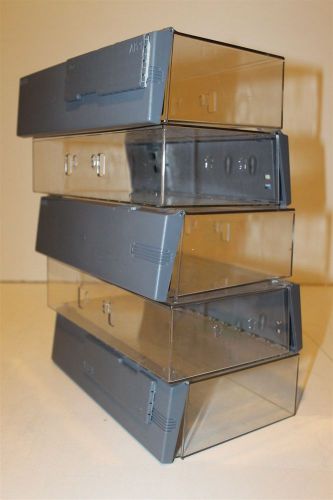 Mixed lot of 31 alpha security boxes three different sizes open along long edge for sale
