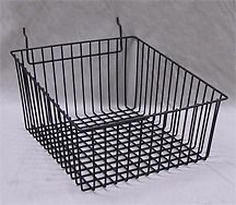 12&#034;wx14&#034;dx5&#034;h wire basket for slatwall/pegboard 5/set for sale