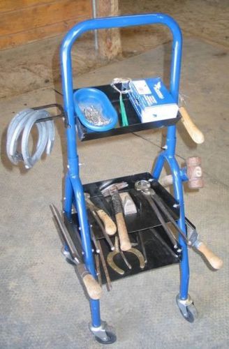 Farrier maintenance tool cart shoeing equine horse bandaging polishing large for sale