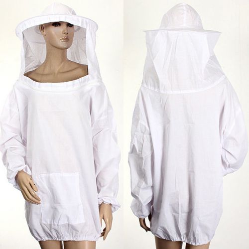 Professional beekeeping jacket veil bee protecting suit smock dress equipment for sale