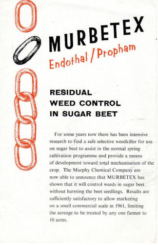 Murbetex Weed Control In Sugar Beet Leaflet 8539A