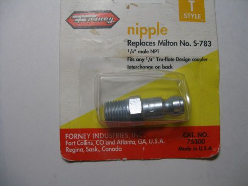 New forney tru-flate 12-125 air line compressor 1/4&#034; male nipple hose fitting for sale