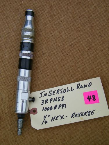 INGERSOLL RAND - INLINE NUTRUNNER -3RPNS, 1000 RPM, 1/4&#034; HEX. REVERSE, USED, USA