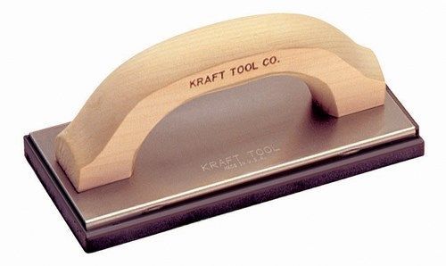 Kraft 10&#034;x4&#034; Molded Black Rubber Float w/Wood Handle