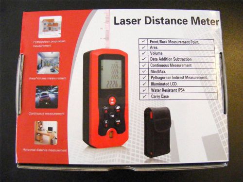 40m/131ft laser distance meter range finder built in level carry case batteries for sale