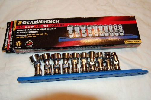 GearWrench 3/8 Drive 10 Pc. Metric Flex Socket Set 6 Pt. 80565