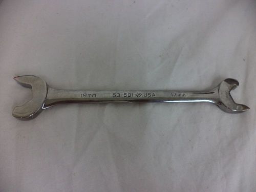 Armstrong 53-591 Ratcheting Open End Wrench, 17mm x 19mm