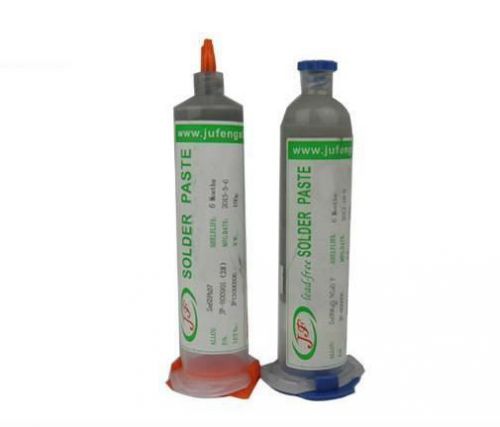 100g pcb solder syringe soldering flux rosin paste dispenser iron - sn42bi58 for sale