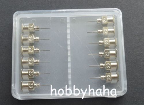 24pcs 23g  1/4&#034;   blunt stainless steel dispensing syringe needle tips for sale