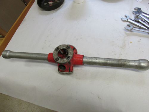 Rigid No. 30-A, 3 way pipe threader, 3/8, 1/2 &amp; 3/4, with handle extensions