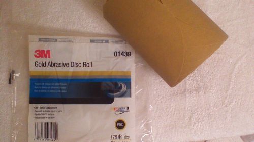 3M GOLD ABRASIVE DISC ROLL 01439 &#034;STIKIT&#034; 175 QUANITY P180 GRIT