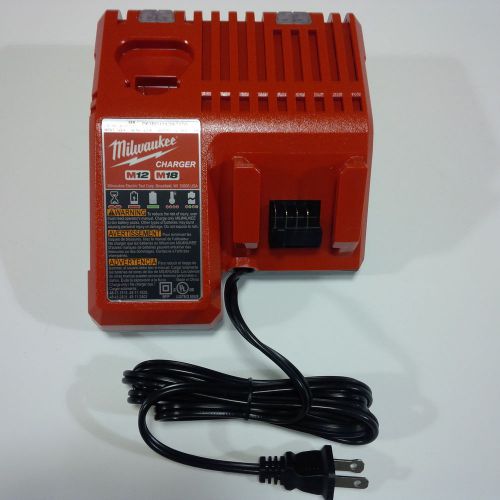 New Milwaukee M12 M18 18V Battery Charger 48-59-1812 12 18 Volt For Drill, Saw