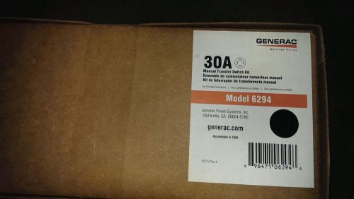 Generac 30-amp 6-10 circuit manual transfer switch kit model 6294-nib for sale