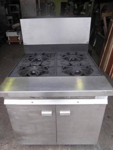 Vulcan heavy duty nat.gas 4 burner stove range 34&#034; w/storage for sale
