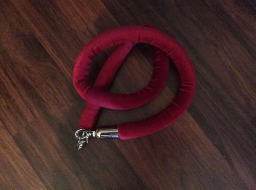 Crowd Control Stanchion Queue Barrier Post 60&#034; Red Velvet Rope