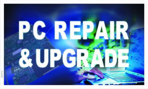 Ba526 pc repair &amp; upgrade computer new banner shop sign for sale