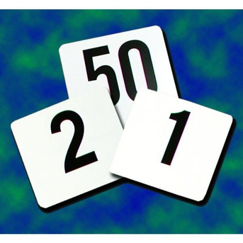 UPDATE PTN4/1-25 Table Numbers 1-25, Black on White Imprinted