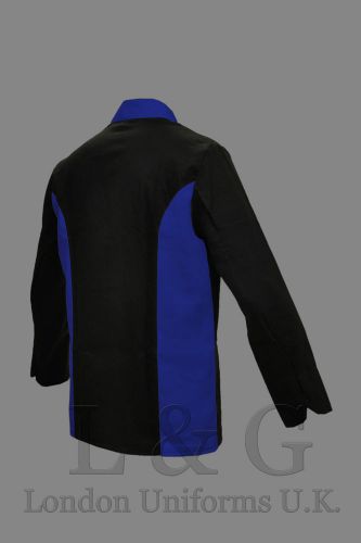 L&amp;g london uniforms u.k 2 colors  black&amp;royal blue chef jacket s m l xl for sale