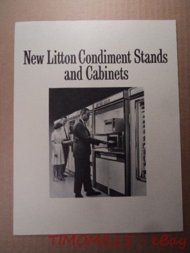 Vintage litton industries commercial microwave oven cabinet catalog brochure old for sale