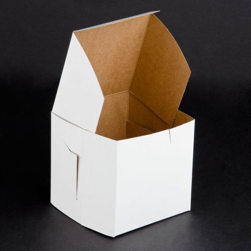 (200) white bakery boxes, 4.5 x 4.5 x 4.5