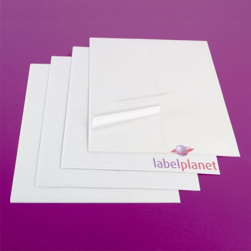 A4 Transparent Labels - Clear, Laser Printer, Waterproof, Round Label Planet®