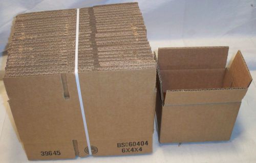 Bundle of 25 New 6x4x4 Kraft Corrugated Cardboard Shipping Boxes Cartons