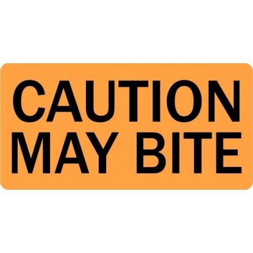 Caution May Bite Veterinary Label LV-VET-161