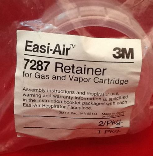 NEW LOT OF 2 3M EASI AIR 7287 RETAINER FOR GAS AND VAPOR CARTRIDGE
