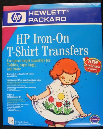 HP Iron-On T-Shirt Transfers 8.5x11in 10 sheets pack