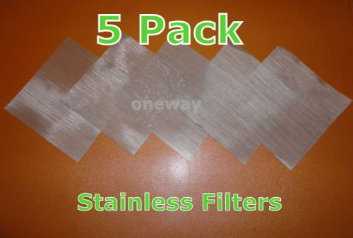 (5 pack) 4&#034;x4&#034;- 60 micron mesh essential oil filter screen 316t 710 ss steel for sale