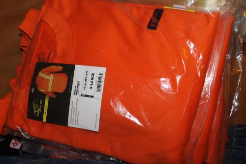BLACK STALLION FR T-Shirt Safety Orange Long Slv Reflective FTL6-ORA-RTT - XL