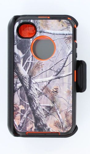 NEW Hunter Camo Defender  Phone Case Cover w Screen Protector Apple iPhone4/4S