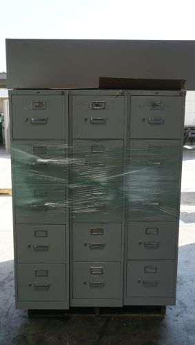 (lot of 7) hon 310 series vertical file with lock 5 drawers for sale
