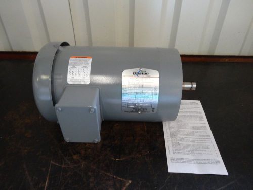 NEW Boston Gear Electric Motor 1 HP 3 Phase 1750 RPM 230/460 Volts NEW