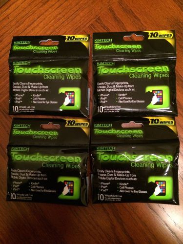 KIMTECH Touchscreen Cleaning Wipes Dry Microfiber Won&#039;t Streak 4 Packs 40 wipes