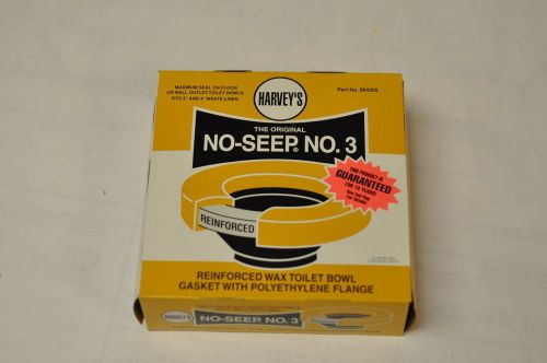 HARVEY&#039;S NO-SEEP #3 WAX RING 004305 One Piece Toilet Gasket NEW in Box!