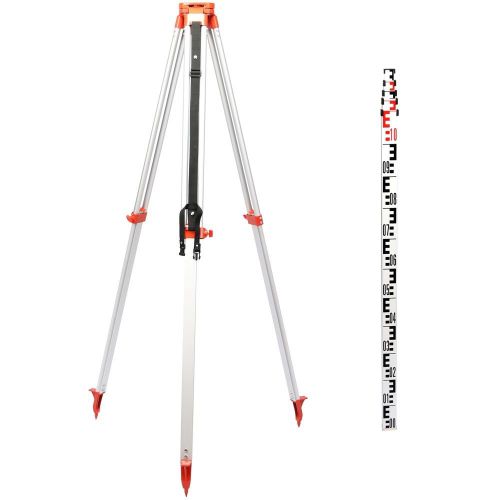 Tripod + 5m staff for laser level easy operation wide use +carring bag well made for sale