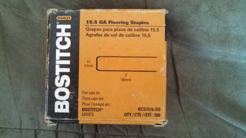 Stanley bostitch bcs1516-sq 500 pk 1/2&#034; crown 2&#034; hardwood flooring staples new for sale