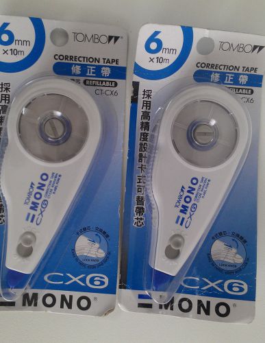 2x Correction Tape Tombo Refillable 6mm x 10m CT-CX6