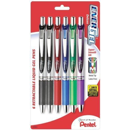 Pentel EnerGel Deluxe RTX Gel Ink Pens, 0.7 Millimeter Metal Tip, Assorted New