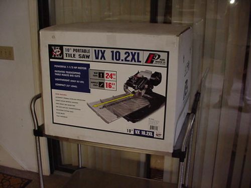 Set Pearl Abrasive VX 10.2XL Tile Saw with VX Tile Saw Stand BOTH NEW IN BOX!