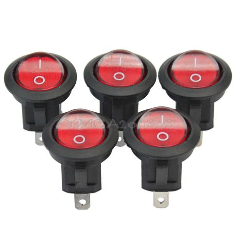 5 piece mini plastic round press button on-off rocker switches 2.3x2.3x2.9cm for sale